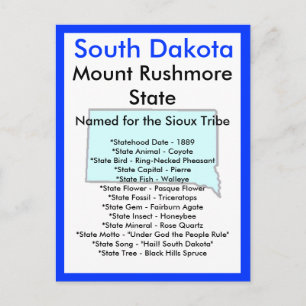 Om South Dakota Vykort