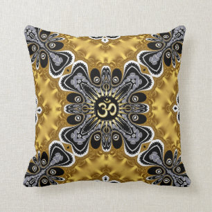 Om Spritiual Art Guld Stänk Cushion Kudde