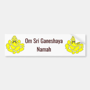 Om Sri Ganeshaya Namah-bön bra-tur charm Bildekal