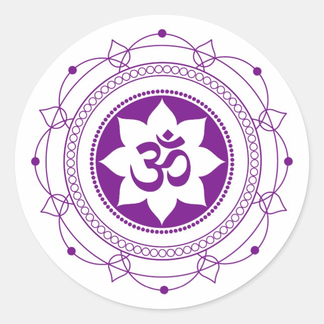 OM Sticker Runt Klistermärke (Framsida)