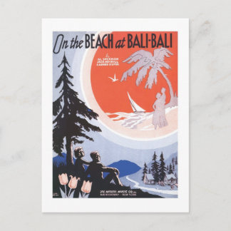 om stranden på Bali-balens songbockskydd Vykort