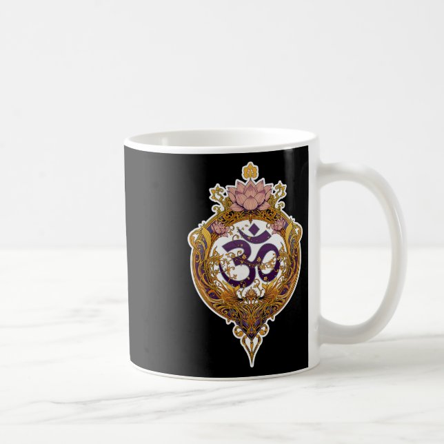 Om Symbol Andlig Zen Fred Yoga Meditation  Kaffemugg (Höger)