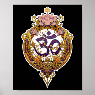 Om Symbol Andlig Zen Fred Yoga Meditation  Poster