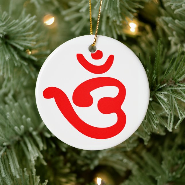 OM-symbol (Bengali) Julgransprydnad Keramik (Träd)