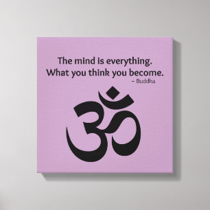Om-symbol - Buddha citationstecken Canvastryck