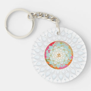 OM Symbol Colorful Lotus Flower Mandala Chakra