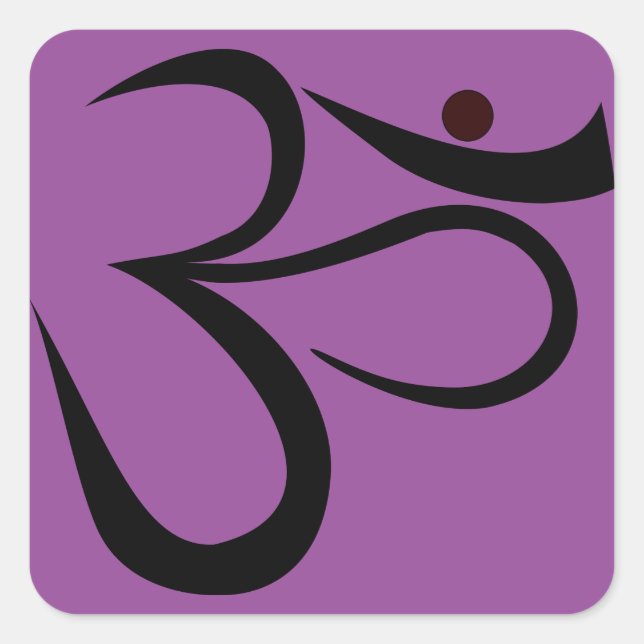 Om symbol fyrkantigt klistermärke (Framsida)