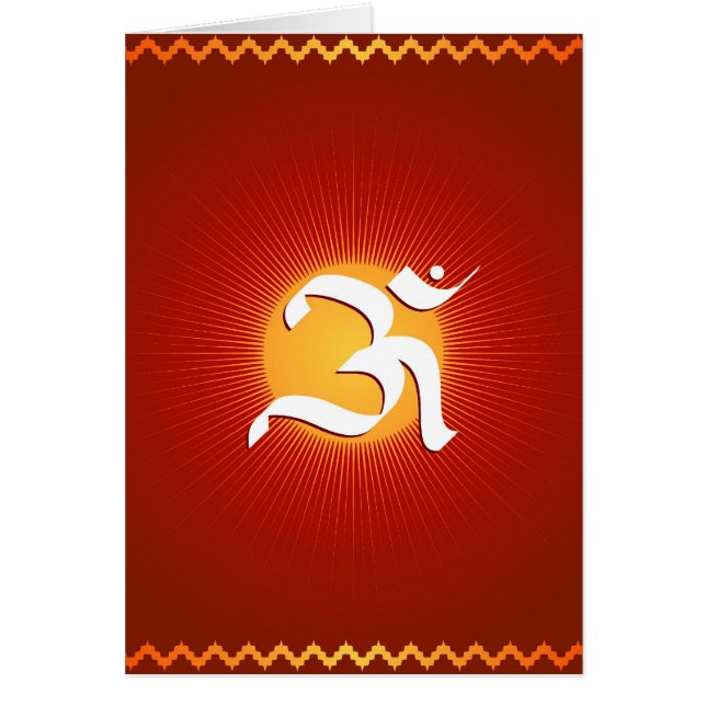 Om-symbol Hälsningskort (Framsidan)