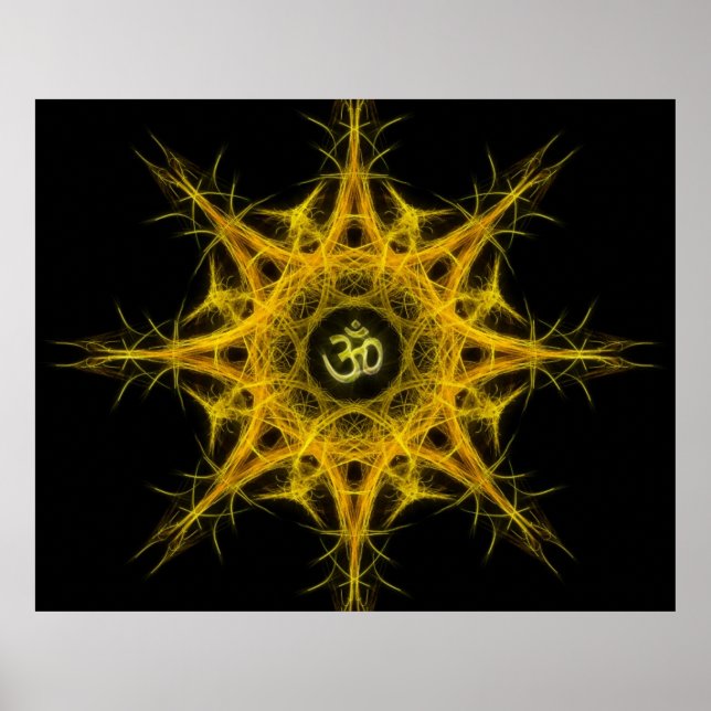Om-symbol i Helig-geometri - Aum Poster (Framsidan)