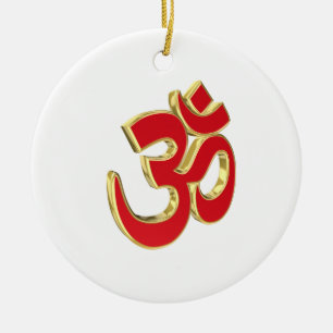 Om-symbol Julgransprydnad Keramik