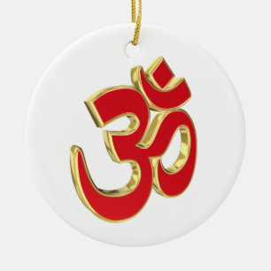 Om-symbol Julgransprydnad Keramik