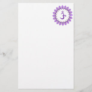 Om Symbol/Krona Chakra Brevpapper