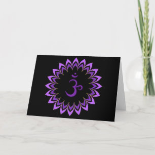 Om-symbol/krona Chakra Kort