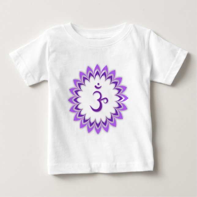Om Symbol/Krona Chakra T Shirt (Framsida)
