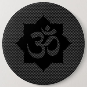 OM-symbol Lotus Andlighet Yoga Kolstil Knapp
