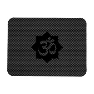 OM Symbol Lotus Spirituality Yoga Carbon Stil Magnet