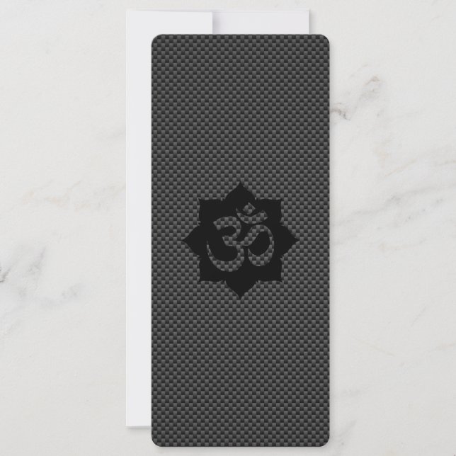 OM Symbol Lotus Spirituality Yoga in Carbon Fiber (Framsida)