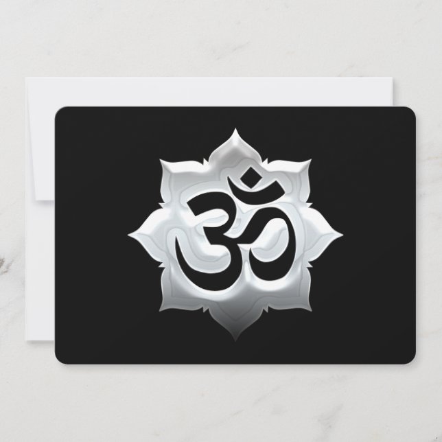 OM Symbol Lotus Spirituality Yoga Vapensköld (Framsida)