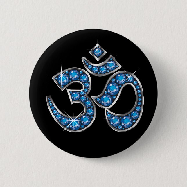 Om symbol med "Aquamarine"-stenar Knapp (Framsida)