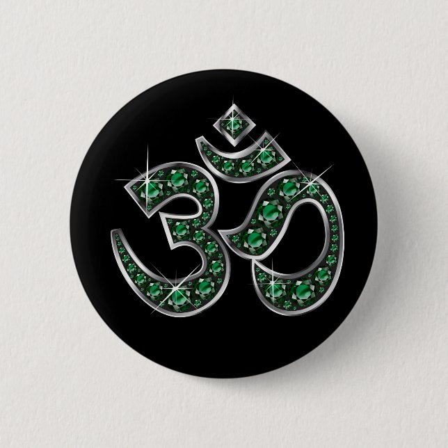 Om Symbol med "Emerald" Stones Knapp (Framsida)