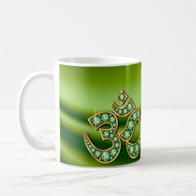 Om-symbol med "Peridot"-stoner Kopp (Vänster)