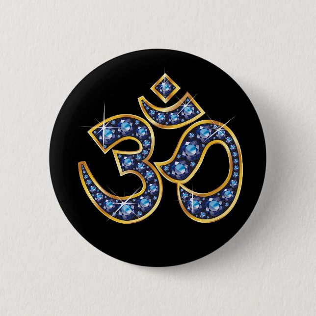 Om symbol med "Sapphire"-stenar Knapp (Framsida)