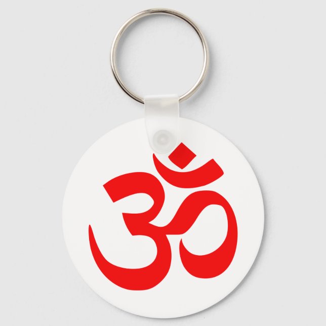 Om Symbol Mystical Ljud i Hindu och Buddhism Nyckelring (Framsida)