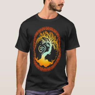 Om Symbol och Yggdrasil Andlig T Shirt