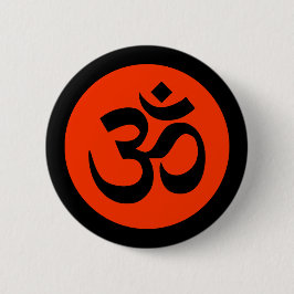 Om-symbol på Svart- och Orange-märke Knapp