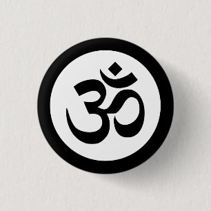 Om symbol på svartvitt märke knapp