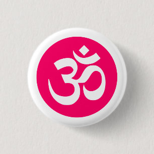 Om symbol på vit och Rosa-märke Knapp