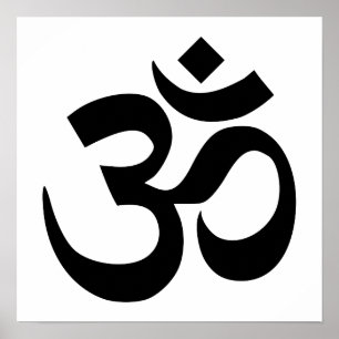 Om symbol poster