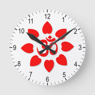 Om-symbol Rund Klocka