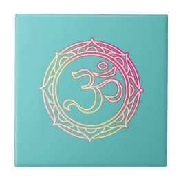 Om Symbol Sanskrit Kakelplatta