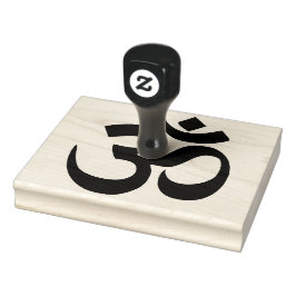 Om Symbol Sanskrit-skript Stämpel