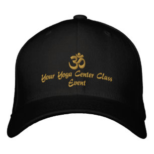 OM Symbol Spirituality Yoga Embroidery Broderad Keps