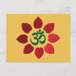 Om-symbol Vykort