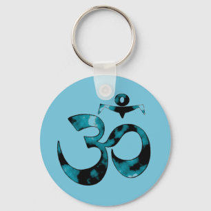 Om symbol - Yoga-nyckelkedja Nyckelring