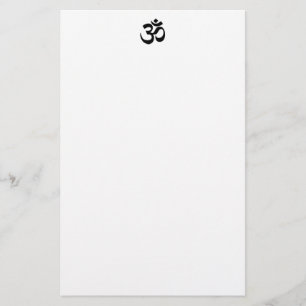 Om-symbolbrevpapper Brevpapper