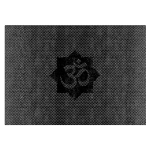 OM-symbolen Lotus Spirituality in Carbon Fiber Sti