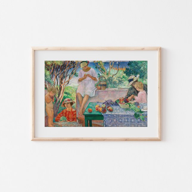 om terratset i Sainte-Maxime | Henri Lebasque Poster (Skapare uppladdad)