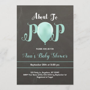 Om till popup-inbjudan till babybabyvisningsprogra inbjudningar