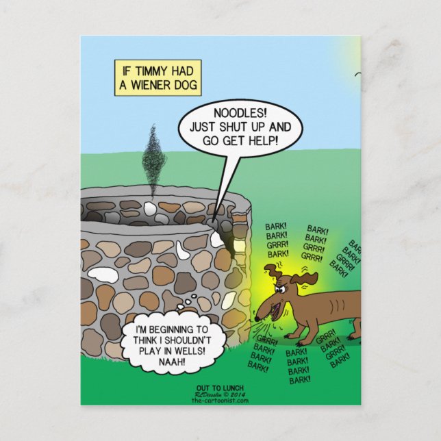 Om Timmy hade en Wiener Hund Vykort (Framsida)