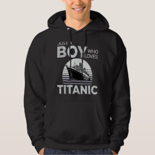 Om Titanic Frakt History Sking Rädding Boy Kärlek Hoodie