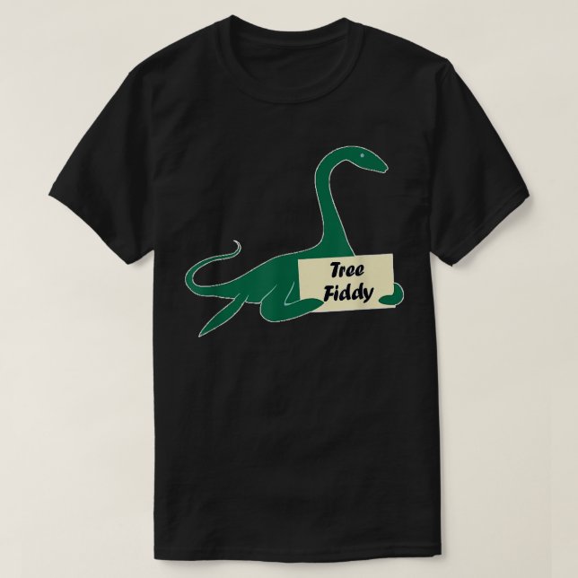 Om Träd Fiddy Funny Loch Ness Monster Tee 3  (Design framsida)