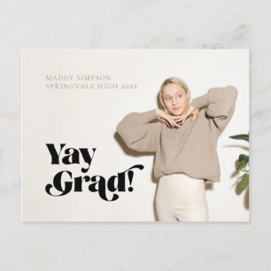 Om Trend Minimalist Neutralt Photo Studenten Annou Meddelande Vykort