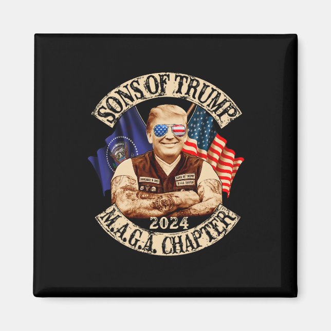 Om Trump Maga kapitel 2024 Roligt  Magnet (Framsidan)