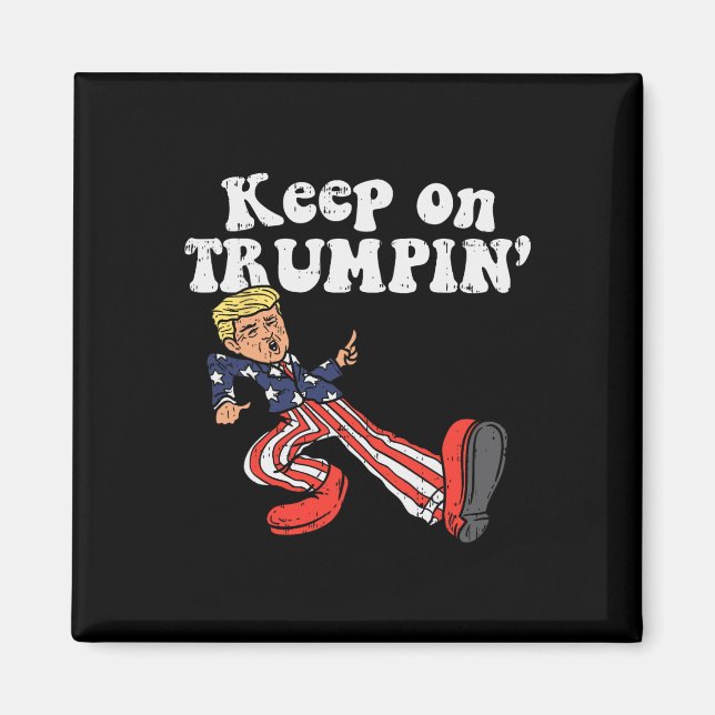 Om Trumpin Funny USA flagga-support väljer du Trum Magnet (Framsidan)