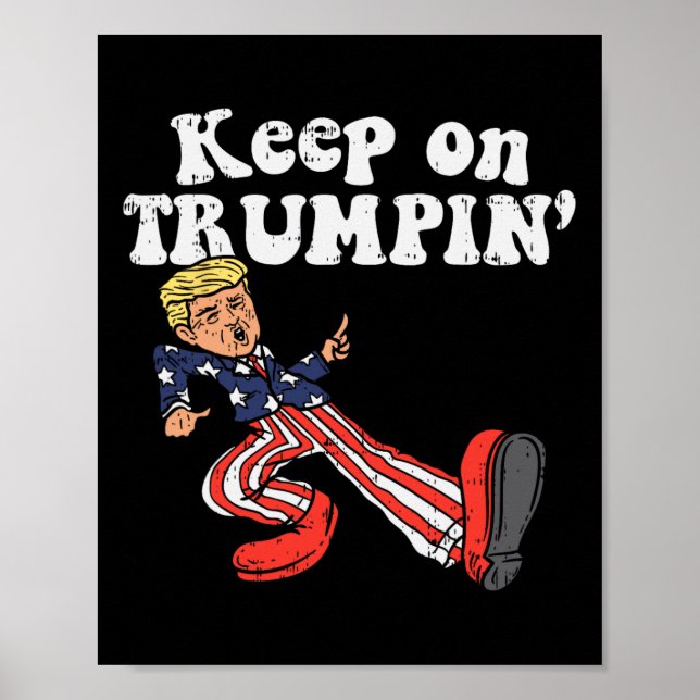 Om Trumpin Funny USA flagga-support väljer du Trum Poster (Framsidan)