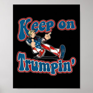 om trumpins utveckling inför president 2024 poster